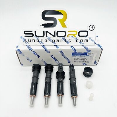 Excavator PC200-7 PC200-6 Engine S6D102 Engine Spare Parts Injector ASS'Y 6738-11-3100 6738-11-3090
